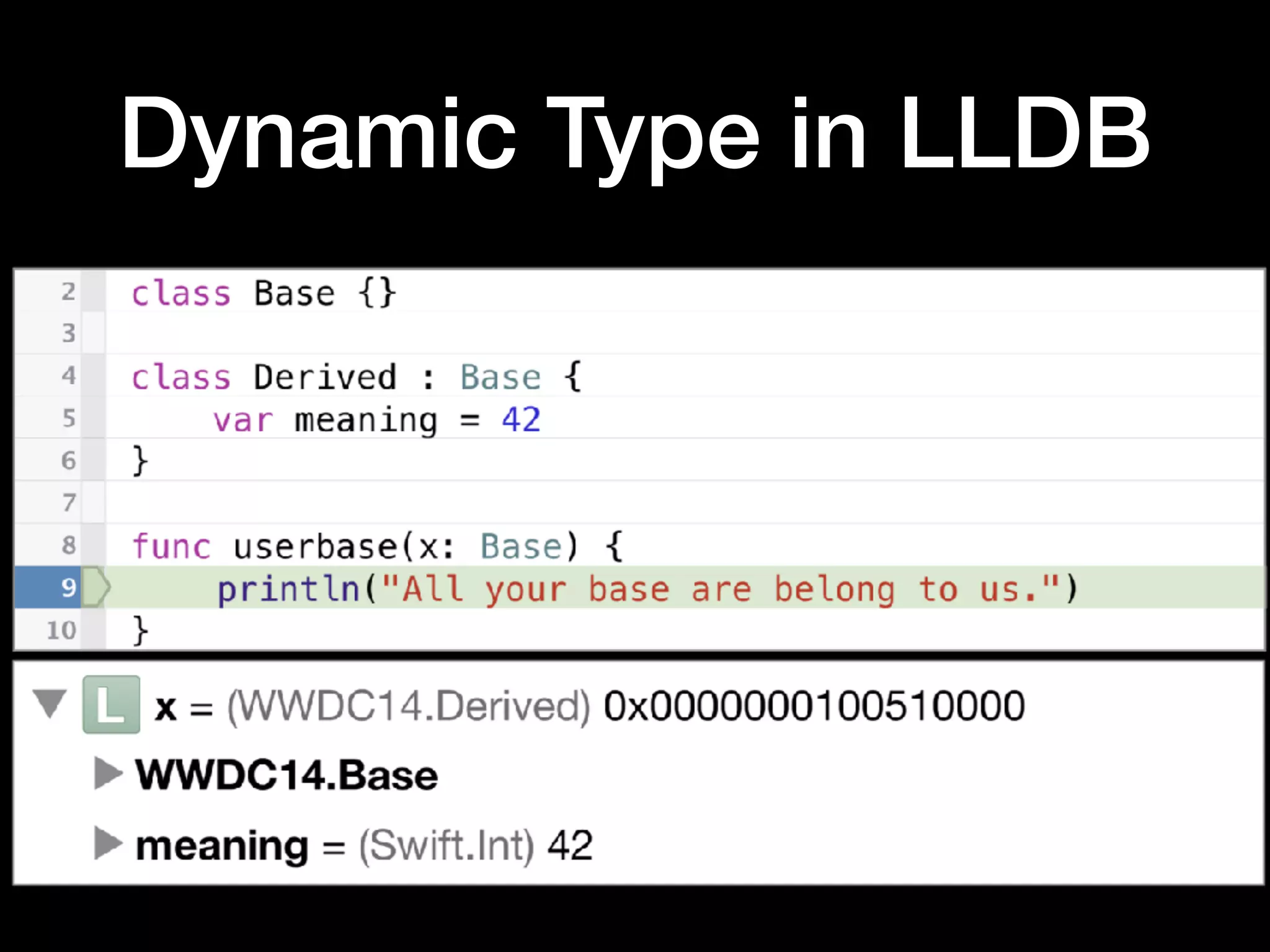 Dynamic Type in LLDB
 