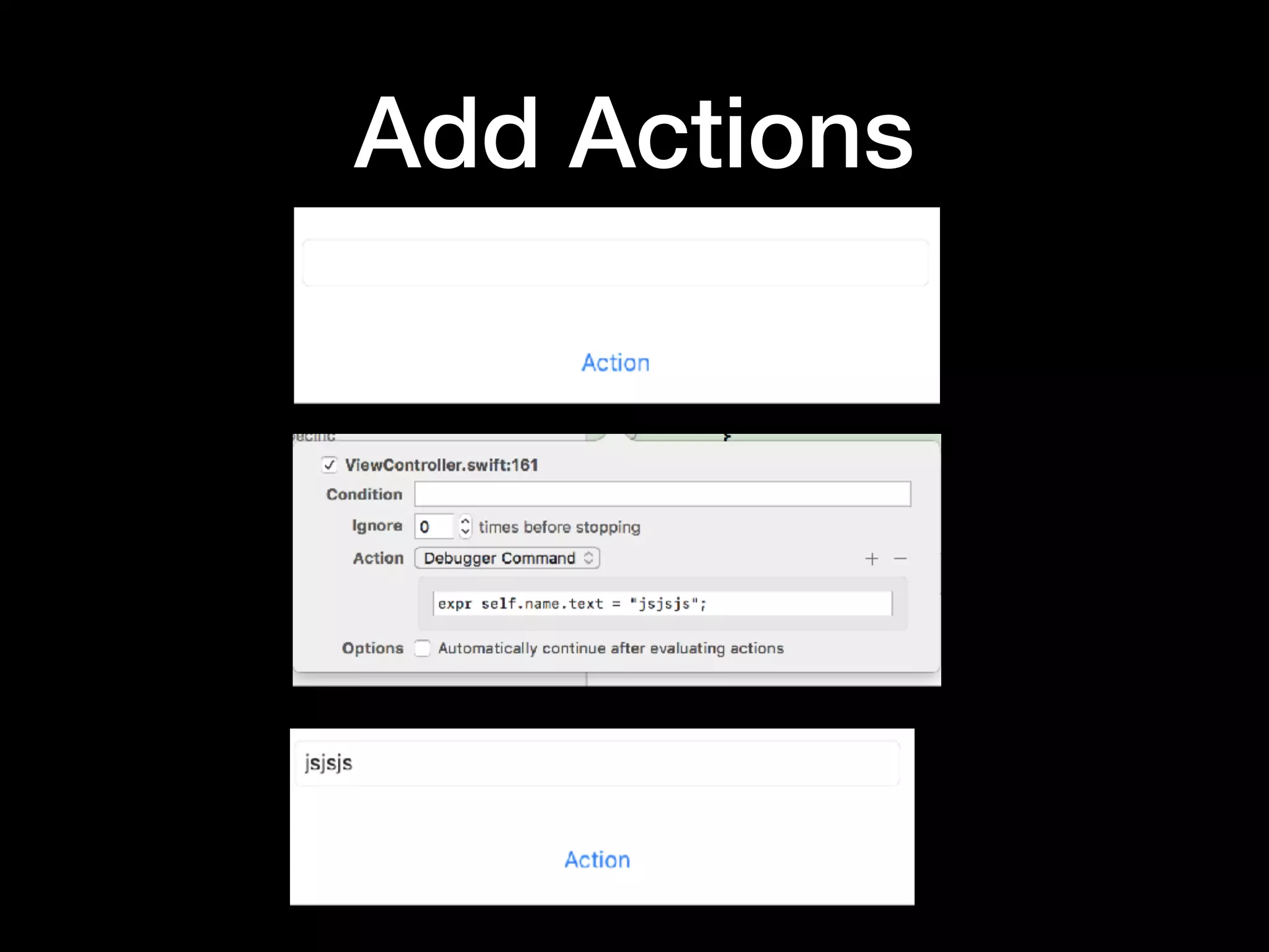 Add Actions
 