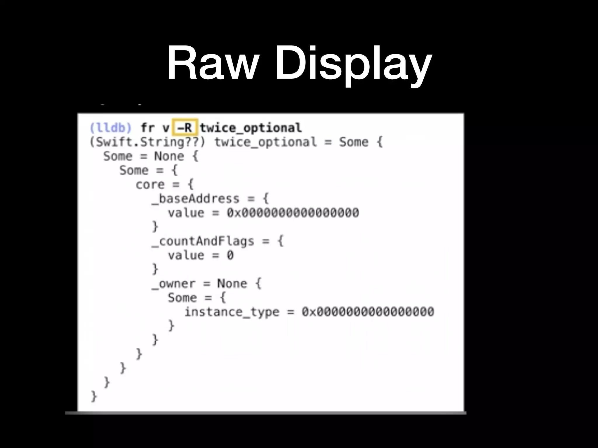 Raw Display
 