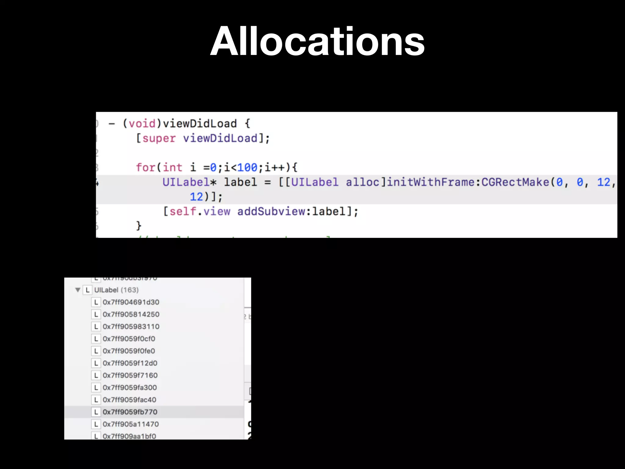 Allocations
 