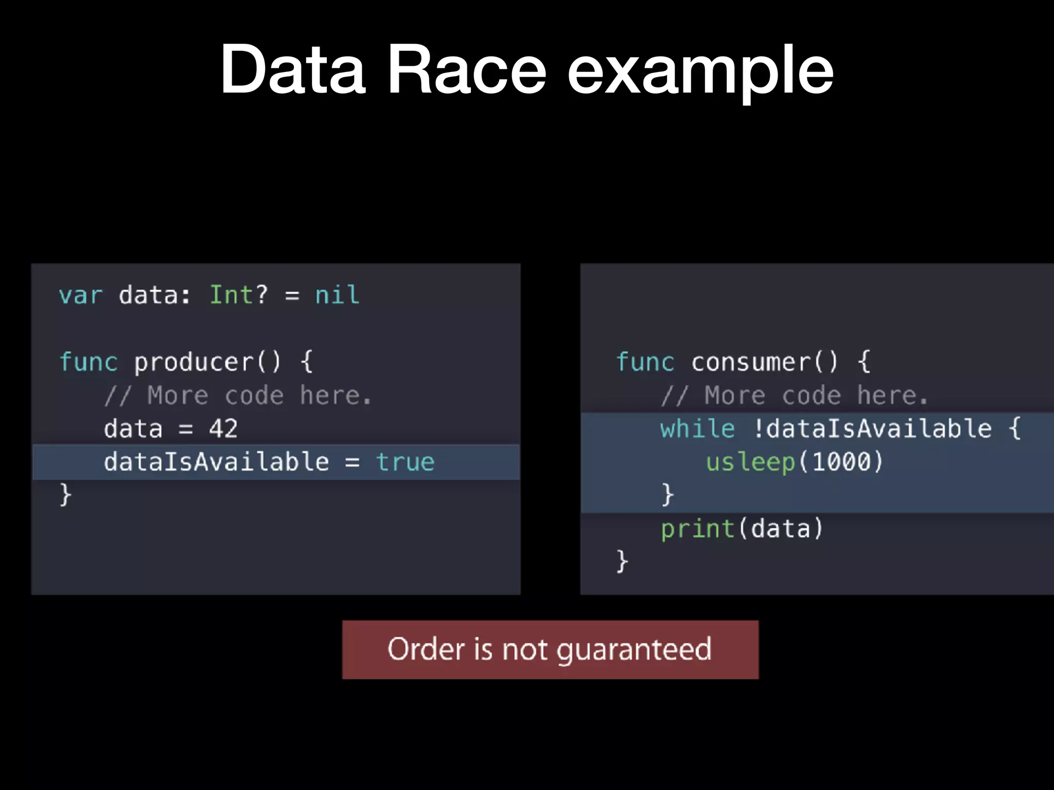 Data Race example
 