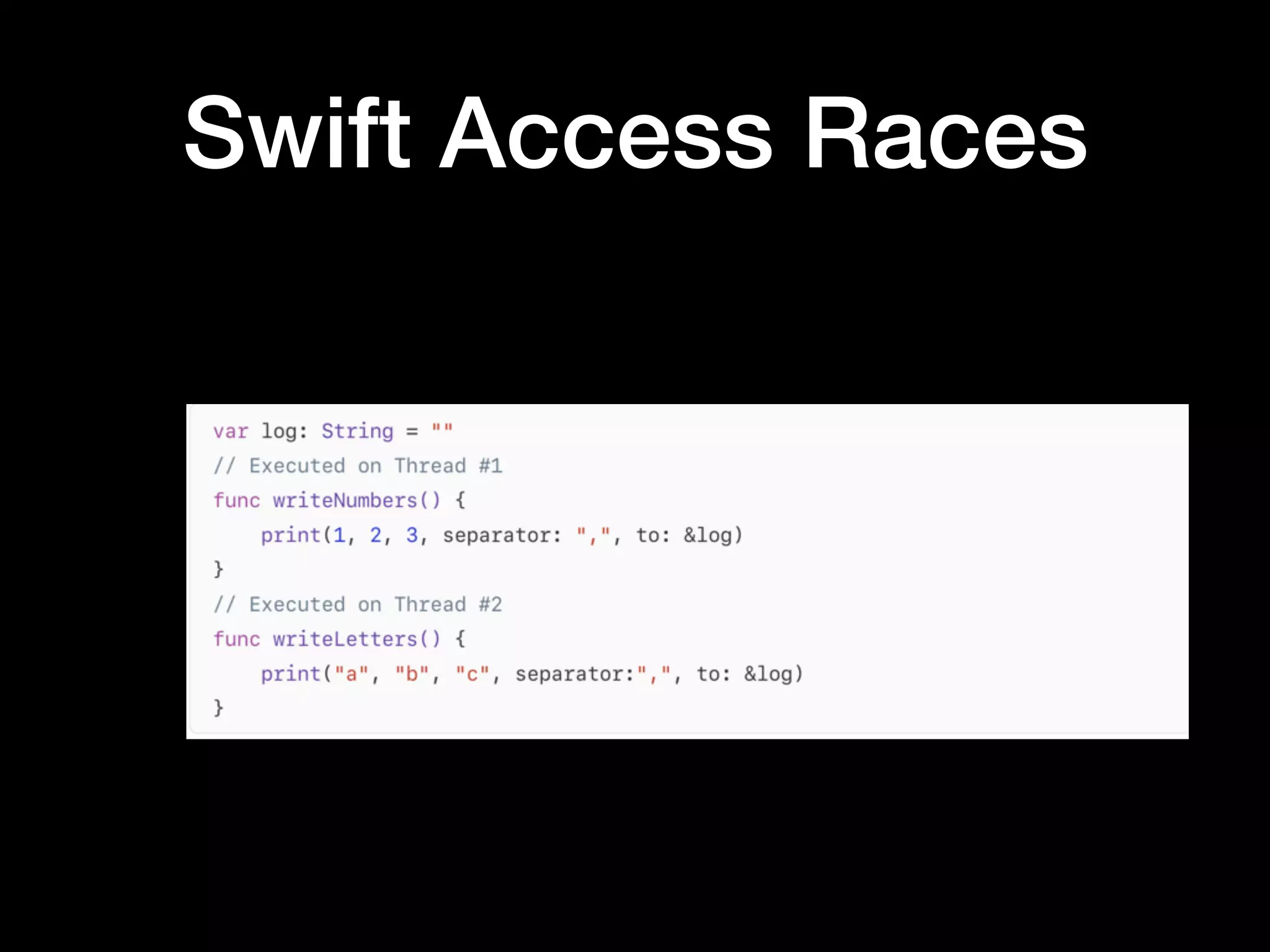 Swift Access Races
 