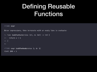 Deﬁning Reusable
Functions
 