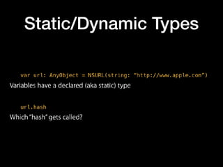 Static/Dynamic Types
 
