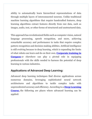Advanced Deep Learning for Artificial Intelligence — CETPA Infotech | PDF