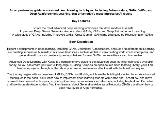 Read Advanced Deep Learning With Keras Apply Deep Learning Techniq