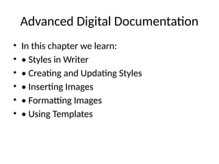 Mastering Advanced Digital Documentation with LibreOffice Writer for ...