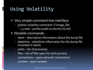 Example Volatility Command Open Source Forensics | PPTX