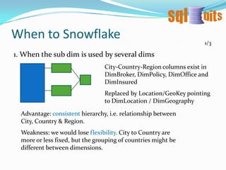 Vertical Fact Tables3. Dimensions - BehaviorRapidly Changing Dimension