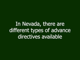 Advanced Directives in Nevada