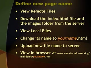 Advanced dreamweaver