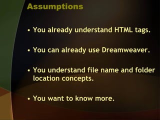 Advanced dreamweaver