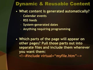 Advanced dreamweaver