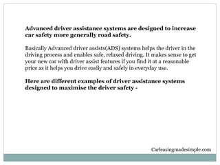 Advanced driver assistance systems