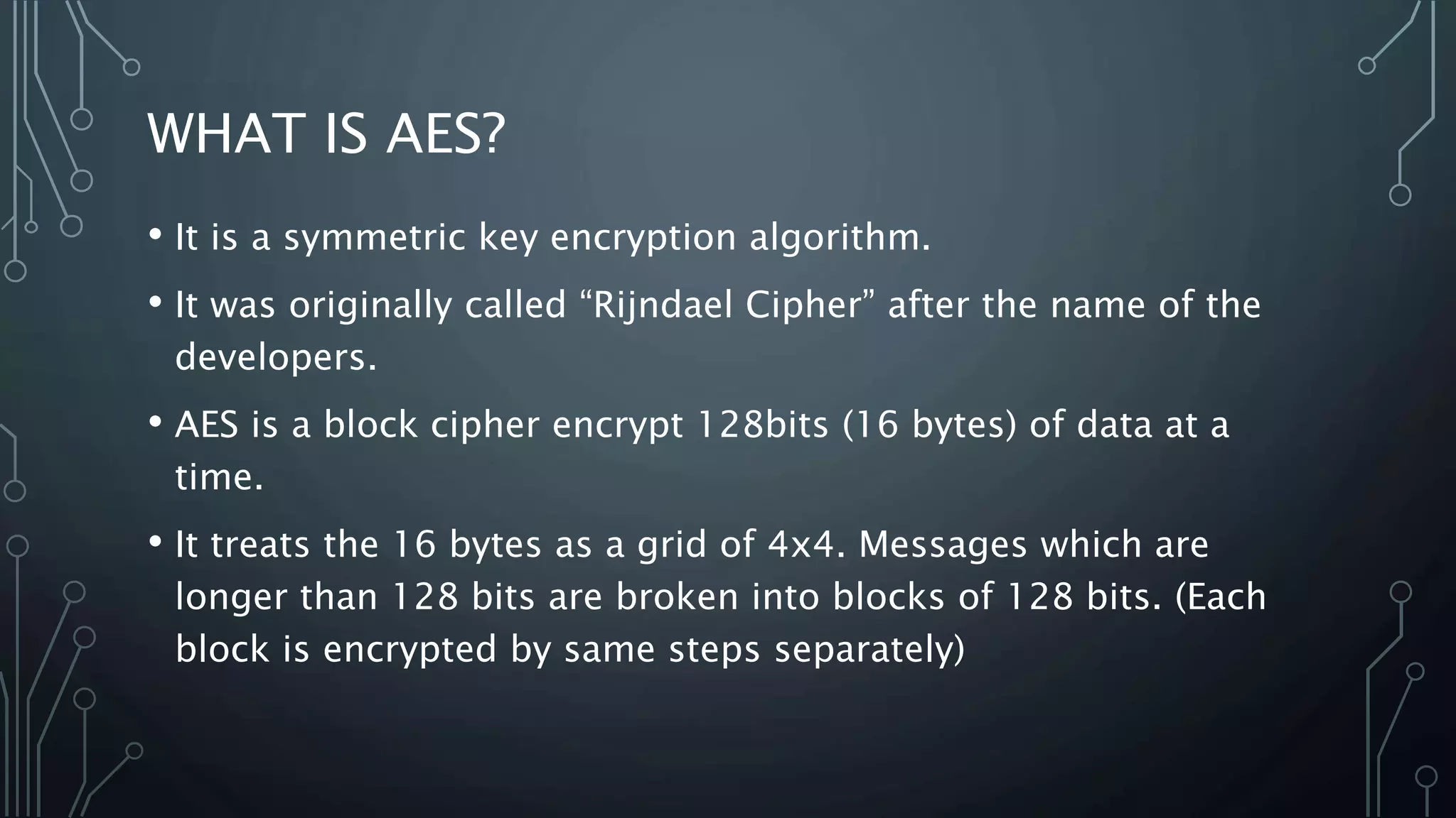 Advanced encryption standard (aes) | PPTX
