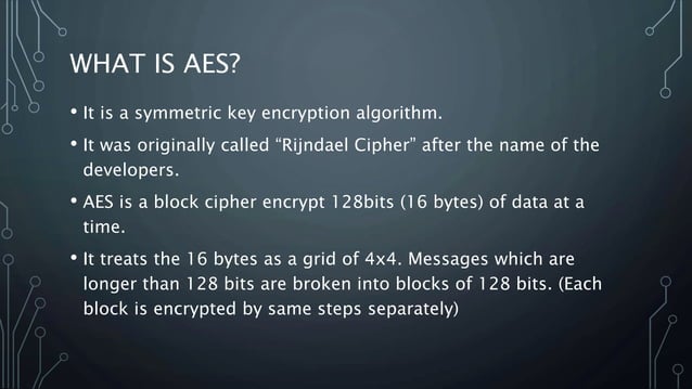 Advanced encryption standard (aes) | PPTX