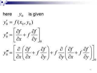 0
0
0
0
0
0
0
0
)
,
(














∂
∂
+
∂
∂
∂
∂
+








∂
∂
+
∂
∂
∂
∂
=
′
′
′






∂
∂
+
∂
∂
=
′
′
=
′
y
f
f
x
f
y
f
y
f
f
x
f
x
y
y
f
f
x
f
y
y
x
f
y
y given
is
here
١٦
 