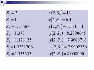 ( )
( )
( )
( )
( )
( )
( ) 000000
.
8
,
2
333333
.
1
9902356
.
7
,
2
3331706
.
1
9688716
.
7
,
2
328125
.
1
2580645
.
8
,
2
375
.
1
111111
.
7
,
2
16667
.
1
4
.
6
,
2
1
16
,
2
2
6
6
5
5
4
4
3
3
2
2
1
1
0
0
=
=
=
=
=
=
=
=
=
=
=
=
=
=
S
y
S
S
y
S
S
y
S
S
y
S
S
y
S
S
y
S
S
y
S
٦١
 