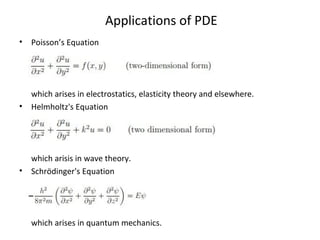 Partial Differential Equations Examples