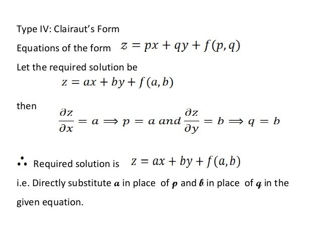 first order non linear partial differential equation its applicatio standard form differential equation