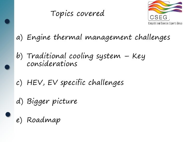 Advanced Engine Thermal Management Key Considerations