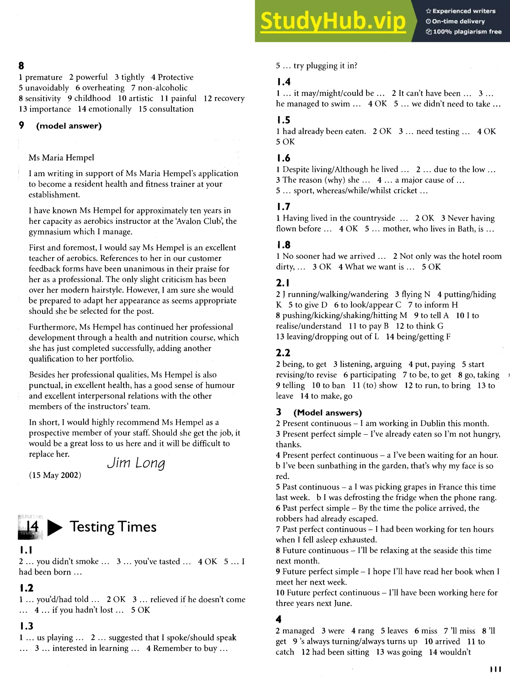 Advanced English C.A.E. Grammar Practice.Pdf