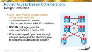 Routed Access Advanced enterprise campus design. routed access (2015 milan) | PDF