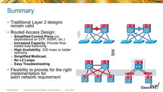 Routed Access Advanced enterprise campus design. routed access (2015 milan) | PDF