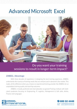 Advanced excel brochure | PDF