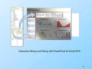 338
Interactive Slicing and Dicing with PowerPivot for Excel 2010
 