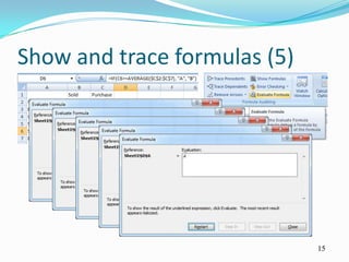 Show and trace formulas (5)




                              15
 