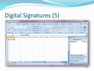 Digital Signatures (5)




                         27
 