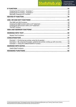 Advanced Excel Formulas And Functions Kd | PDF