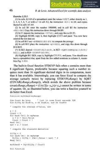 Advanced Excel For Scientific Data Analysis | PDF