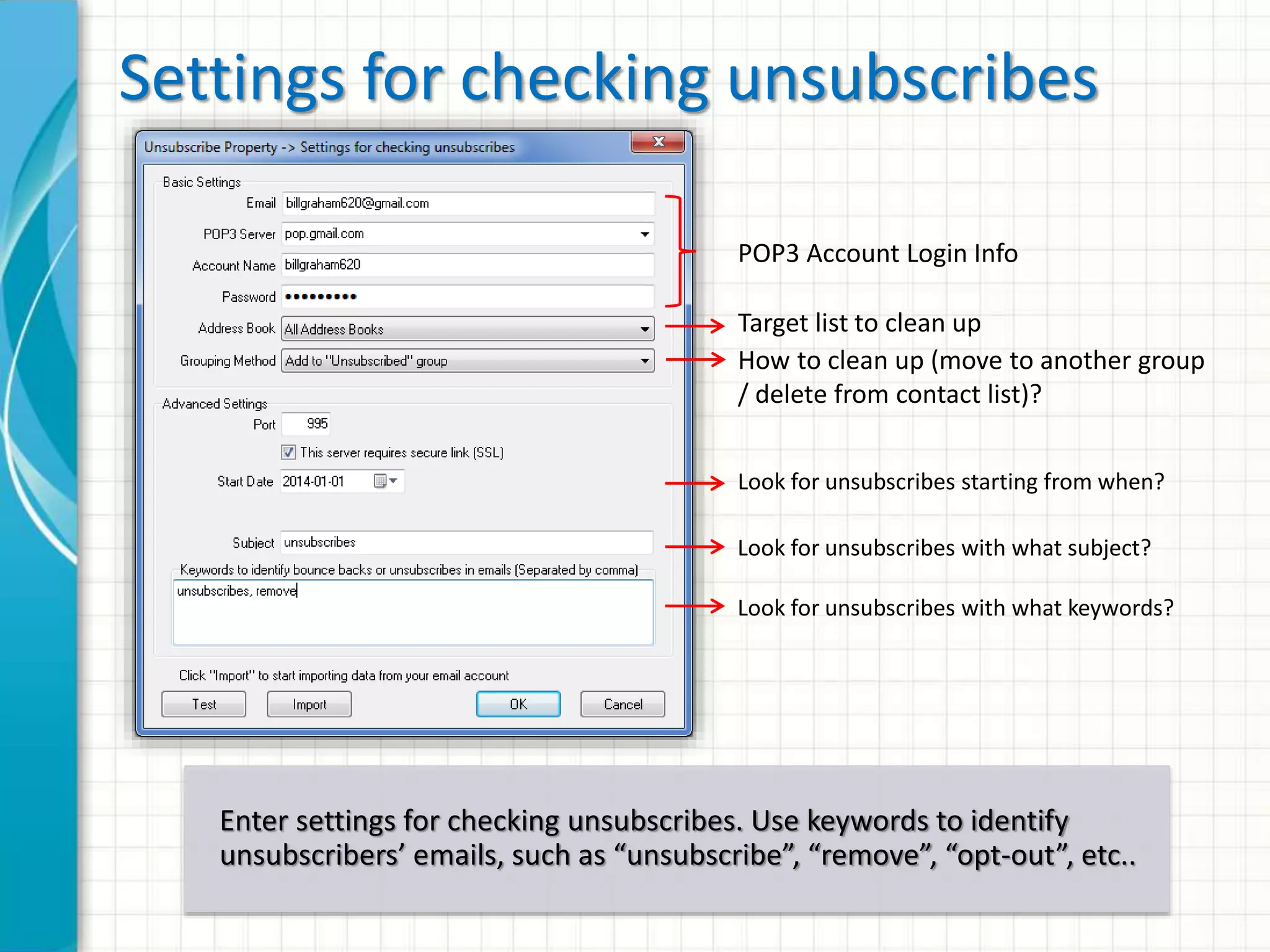 Remove Unsubscribed Emails
 