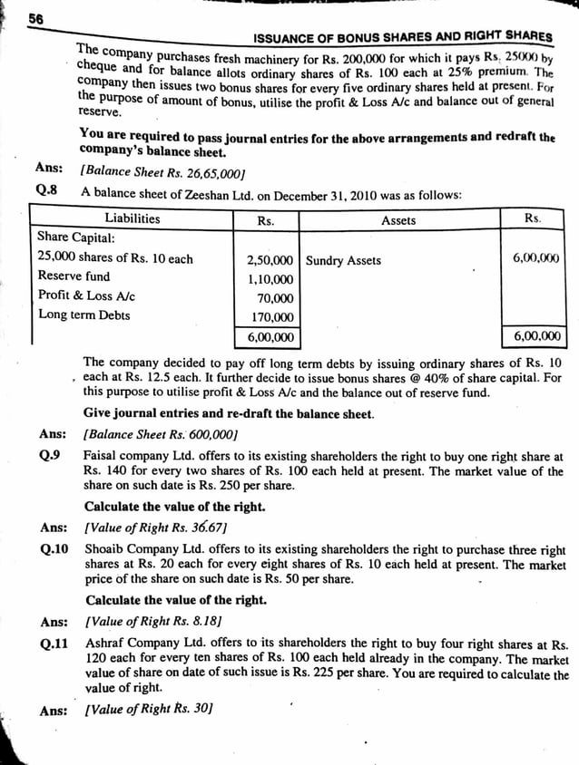 Advanced financial accounting by sohail afzal pdf questions Solution
