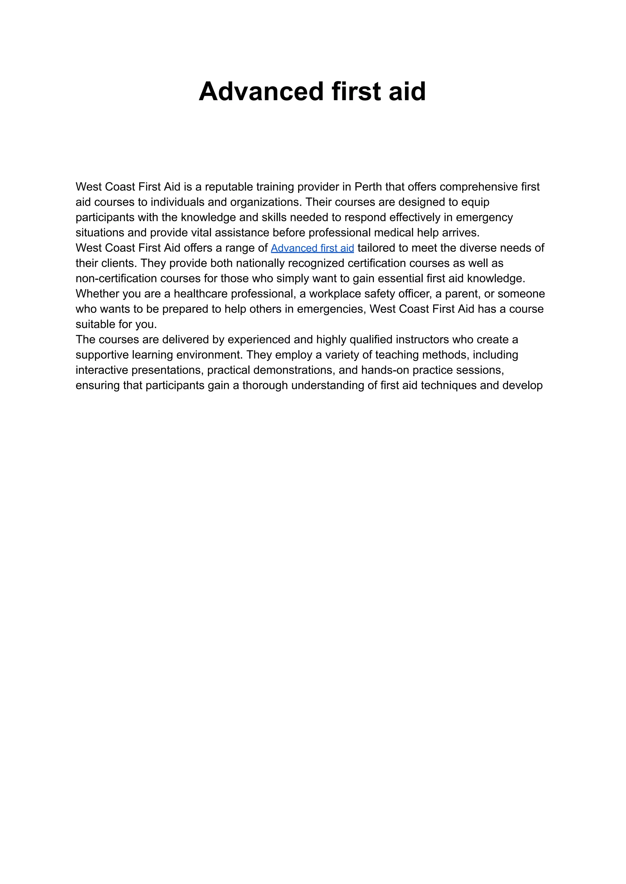 Advanced first aid.pdf Free Download
