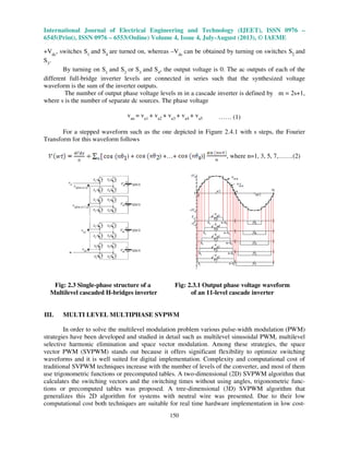 Advanced five level five phase cascaded multilevel inverter with svpwm ...