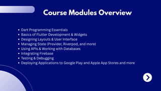Flutter training course in kochi and Advanced flutter app development | PDF