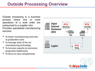 Outside Processing Charting Advanced Fulfillment and Supply Orchestration – SCM Cloud | PPTX