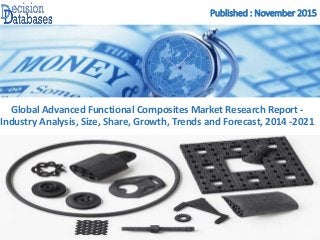 Published : November 2015
Global Advanced Functional Composites Market Research Report -
Industry Analysis, Size, Share, Growth, Trends and Forecast, 2014 -2021
 