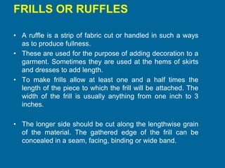 Frill Material Types Advanced Garment Technology | PPTX