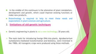 Advanced genetic tools for plant biotechnology | PPTX