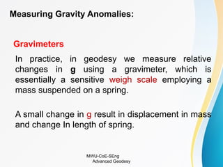 Advanced geodesy for Surveying Engineering | PPTX