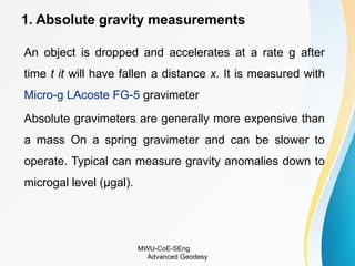 Advanced geodesy for Surveying Engineering | PPTX