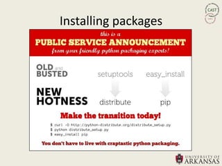 Installing packages
 