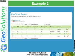 Example 2
FOSS4G 2015, Seoul
14th-19th September 2015
 