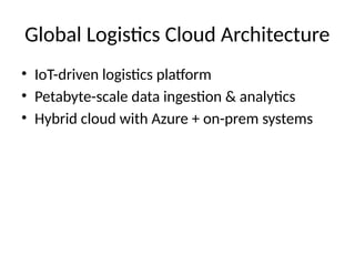 Scalable and Secure Global Logistics Cloud Architecture with Azure PaaS ...