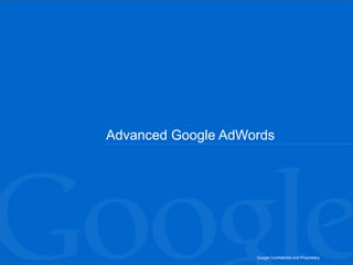 Advanced Google AdWords 