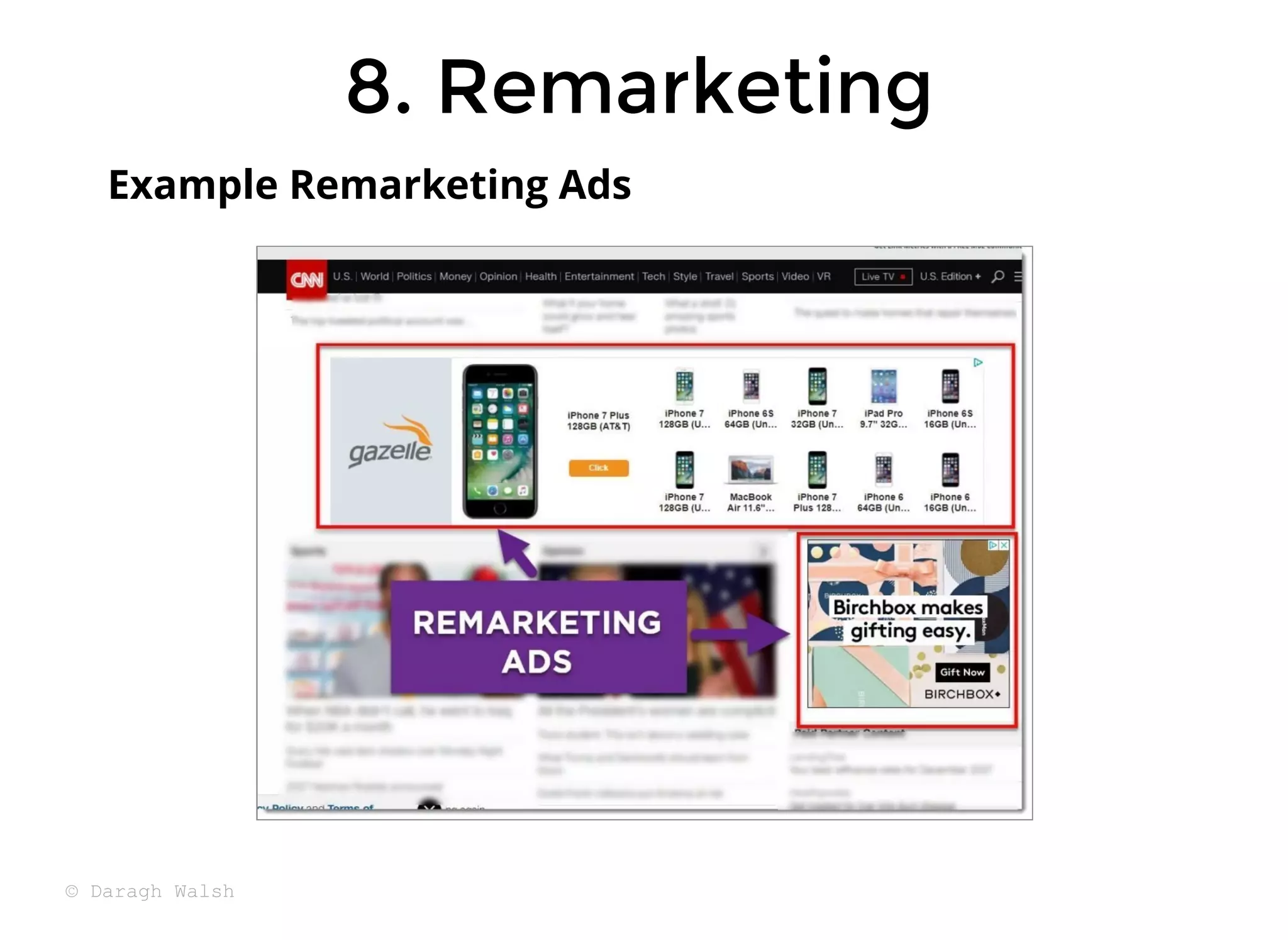 8. Remarketing
8. Remarketing
Example Remarketing Ads
© Daragh Walsh
 